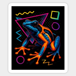 Retro Neon Imitator Dart Frog Sticker